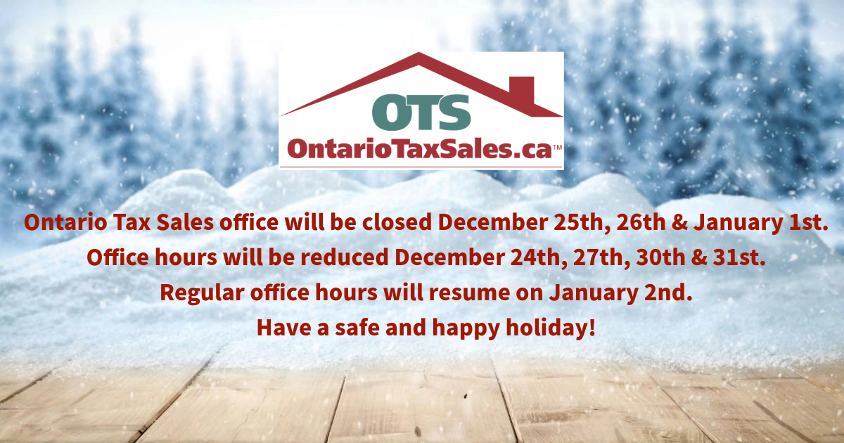 Christmasholiday2024fbook | property photo | ontario tax sales